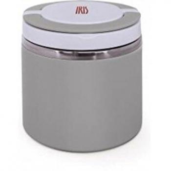 Termo Iris Barcelona Lunchbox Gris de Acero Inoxidable 18/8 con Capacidad de 600ml para Sólidos