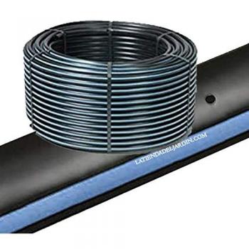 Suinga Tubo Autocompensante 16mm para Viña y Olivar, Bobina 400m, Goteros autocompensantes cada 33 cm, Caudal 2,2 l/h, color negro
