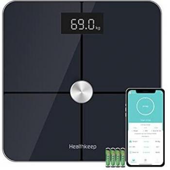 Báscula de Baño Healthkeep ITO Báscula Grasa Corporal Inteligente Báscula Digital, Medición de Alta Precisión el Peso Corporal, Porcentaje de Grasa Crporal, Masa Muscular, IMC, Grasa Visceral