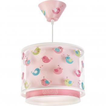 Lámpara Colgante Infantil Dalber Pájaros 26,5 cm Rosa con Difusor