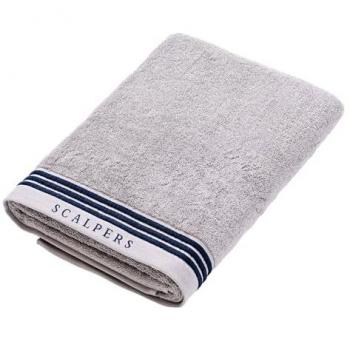 Toalla de baño 90x150cm 100% Algodón 550GSM gris con rayas Scalpers Home