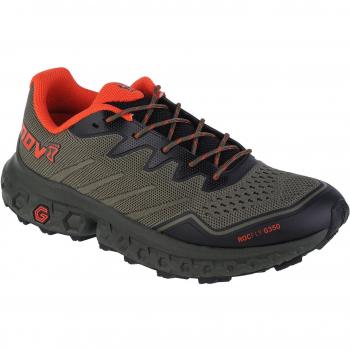 Inov-8 RocFly G 350 Men's Green Running and Hiking Shoes, Olive/Orange, Size 7.5/41.5/M8.5/W10