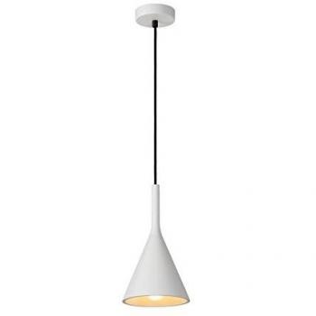 Lámpara Colgante Cónica de Escayola Gipsy - Ø 16.5 cm - 1xE27 - Blanca