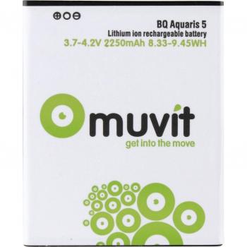 Muvit MUBAT0027 - Batería Li-ion 2250 mAh para BQ Aquaris 5