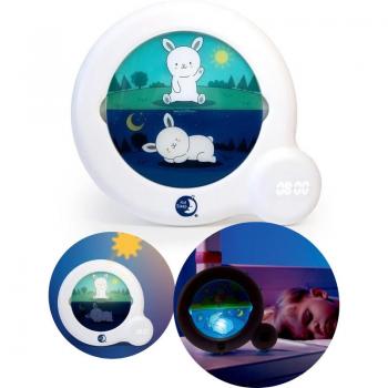 Pabobo Reloj Essential - Reloj despertador infantil con proyector de estrellas, luz nocturna suave, temporizador y funciones de alarma