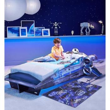 Home Life STW0495 - Alfombra con diseño star wars, 95 x 133  cm, color azul