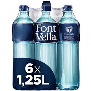 Font Vella, Agua Mineral Natural Premium - Pack de 6 x 1,25L