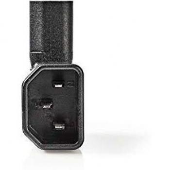 NEDIS Extension Plug Conector de Alimentación | IEC-320-C13 Hembra - IEC-320-C14 Macho en ángulo Derecha/Izquierda | Negro Negro
