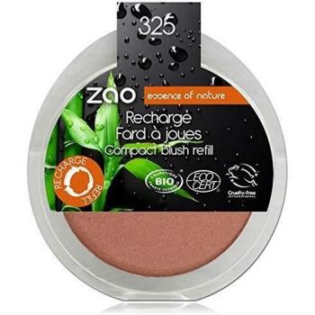 Zao Makeup Refillable Compact Blush - 325 Golden Coral (9g) - Vegan & Eco-Friendly