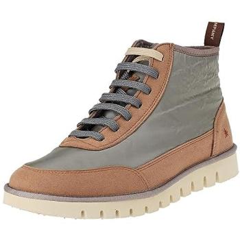 Art Botines 1585 Nylon Ontario Unisex de Piel Gris con Cierre de Cordones Taupe