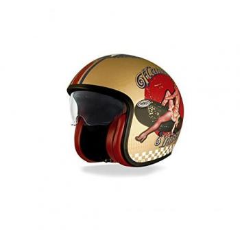 Premier APJETVINFIBPGM00XS Casco Premier Gold Retro Pin Up BM, XS, Multicolor
