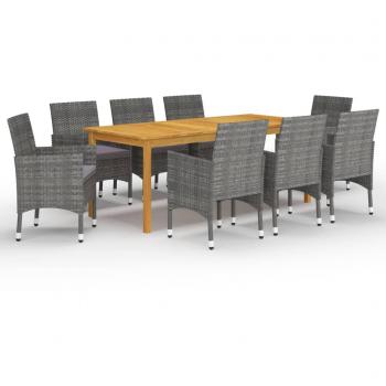 9-Piece Grey Garden Dining Set