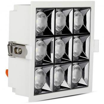 Downlight LED Empotrable 36W con Chip Samsung, Reflector 12°, 5700K, UGR19, CRI90