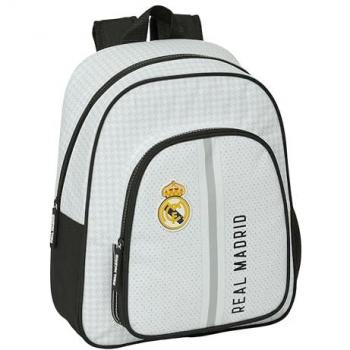 Mochila Escolar Real Madrid C.F. 24/25 Blanco Gris 28 x 34 x 10 cm
