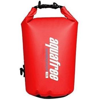 Bolsa seca Aquafree, calificado Roll Top bolsa impermeable, tamaño opcional, rojo 100% impermeable bolsa seca, color rojo, tamaño 10 L