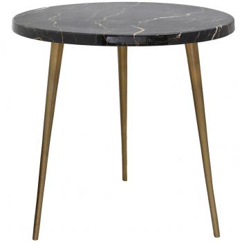 Mesa auxiliar DKD Home Decor Dorado Marrón Aluminio (46 x 46 x 46 cm)