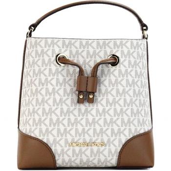 Mercer Small Vanilla Signature Leather Bucket Crossbody Bag