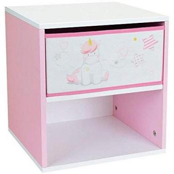 Mesita de Noche Fun House Unicorn Madera MDF 33 x 30 x 36 cm - Bixoto.com