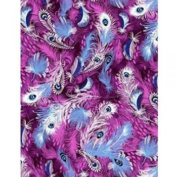 Decopatch Paper Ref 577 Purple Peacock Feathers Single Sheet