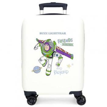 Maleta de cabina ABS rígida Disney Friends To Infinity And Beyond blanca, capacidad 28L, para niños
