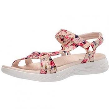 Skechers 140018-NTMT_38, Sandalias al Aire Libre Mujer, Pink, EU