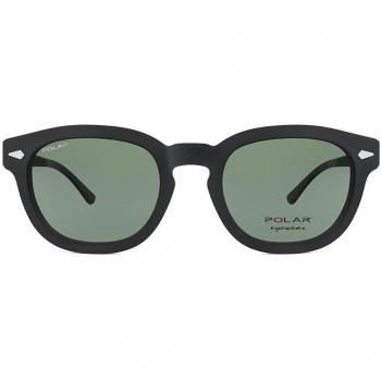 Polar 448 Clip-On Polarized 76 Men's Black Sunglasses Size 48
