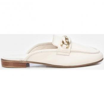 Mules de mujer de piel con suela de goma