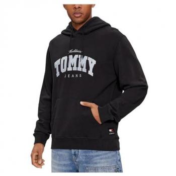 Tommy Jeans Men's Black Regular Fit Varsity Hoodie