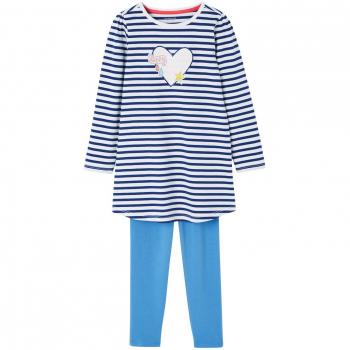 VERTBAUDET Camisón + leggings niña Azul Oscuro A Rayas 2A