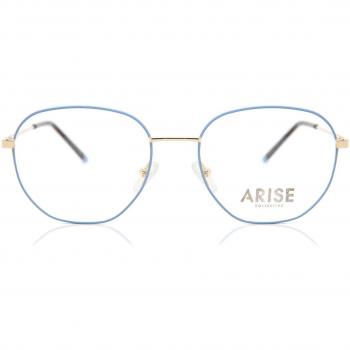 Oval Montura Completa Metálico Azul Gafas Anti-Azules Lentes Recetadas para Mujer - Arise Collective