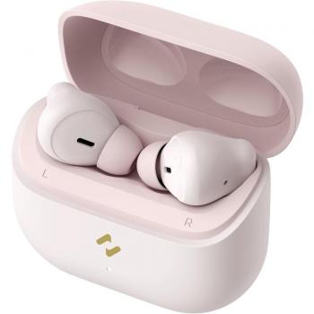 Auriculares Inalámbricos Havit TW982 con Bluetooth 5.4, Cancelación de Ruido ENC, Carga Tipo C, 7 Horas de Reproducción y Estilo Intraural Rosa