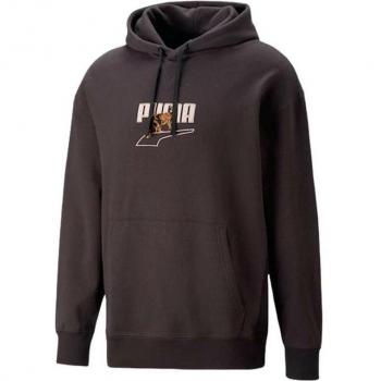 Puma Downtown Graphic Hoodie Tr, Puma Black/black, Hoodies, male, Black, Size: M
