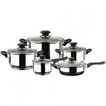 MAGEFESA FAMILY – Batería de Cocina MAGEFESA FAMILY 10 Piezas está Fabricada en Acero Inoxidable. Fácil Limpieza y Apta lavavajillas. Asas de bakelita toque soft - cold