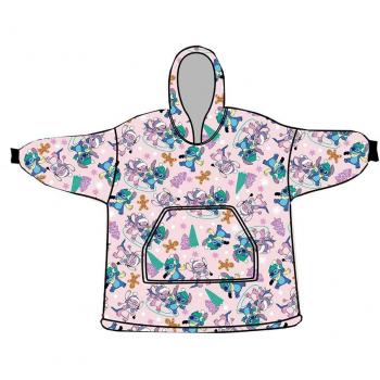 Bata Sudadera Oversize Stitch Disney Coral Adulto - Disney