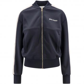 Sweatshirt PALM ANGELS Woman color Black - Size: XS - female, Zip-throughs, logo