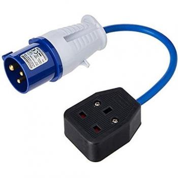 Silverline 341082 - Convertidor de enchufe 16 A macho a 13 A hembra