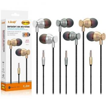 Auriculares Smartphone con Control de Volumen y Micrófono Jack 3,5mm 1,2m Vip-690