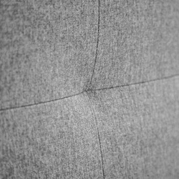 Cabecero Tapizado en Poliéster con Pliegues - Color Gris - 180 x 80 cm