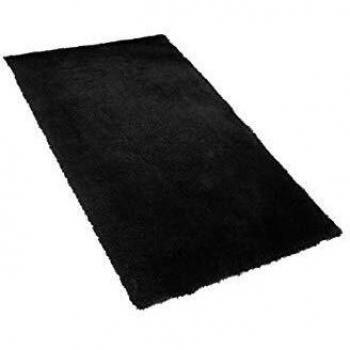 Alfombra Shaggy Negra 80 x 150 cm de Poliéster Hecho a Mano Evren