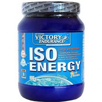 VICTORY ENDURANCE Iso Energy Ice Blue 900g, Rápida energía e hidratación, con extra de Sales minerales y enriquecido con Vitamina C, 90 Unidad