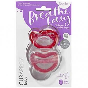 Chupete Curaprox Talla 1 Rosa Duo (7 meses, 2 unidades)