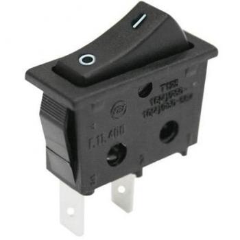Interruptor unipolar Tipo pulsador Faston 16A/250V Electro DH Color Negro 11.400.P/N