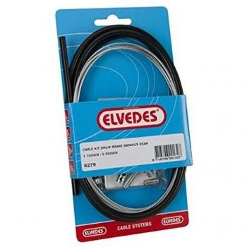 Elvedes Cable Kit Tambor de Freno Batavus para Trasera – Plata
