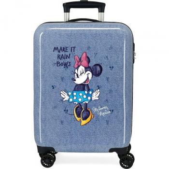 Disney Maleta de Cabina Infantil Minnie Make it Rain Bows Rígida 55cm con Capacidad de 34L