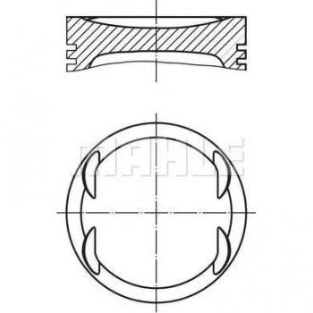 Pistón MAHLE 012 19 00 - Pistón de repuesto, marca MAHLE, modelo 012 19 00, diseñado para motores específicos, fabricado con materiales de alta calidad para garantizar durabilidad y rendimiento