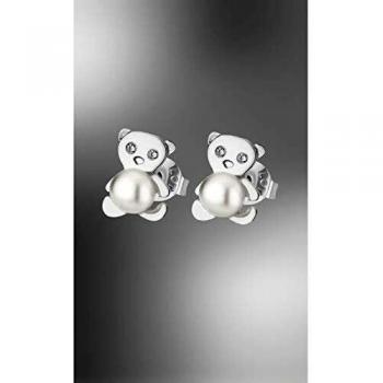 PENDIENTES PLATA DE LEY LOTUS PERLA 4mm OSITO LP1599-4/1