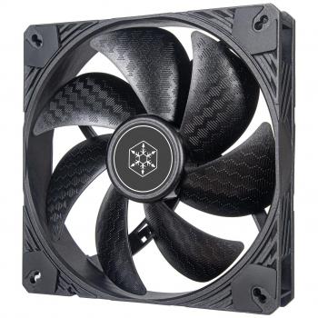 Ventilador SilverStone Shark Force de 140 mm - Negro, PWM, Rendimiento Mejorado