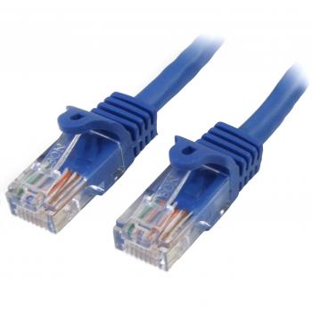 Cable de Red Rígido UTP Cat 5e Azul Snagless Startech 1m