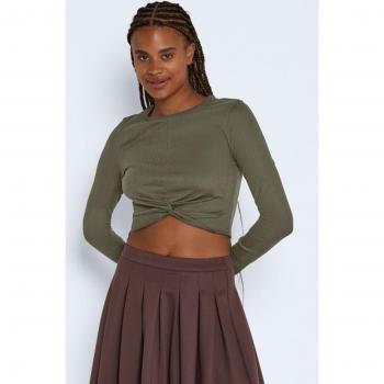 Top de mujer Noisy May cuello redondo y manga larga