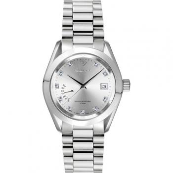Reloj de mujer Gant G176001, diseño elegante, caja de acero inoxidable, correa de cuero genuino, resistencia al agua hasta 50 metros, esfera analógica con marcadores en números romanos y cristal mineral